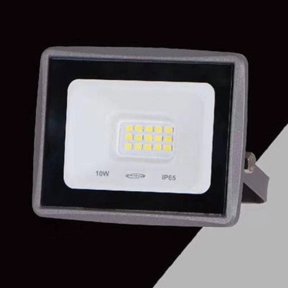 Trade Shop - Faretto Led Faro 10watt 900 Lm Ip65 Grigio Luce Naturale Calda Fredda Ek02-10w-g -