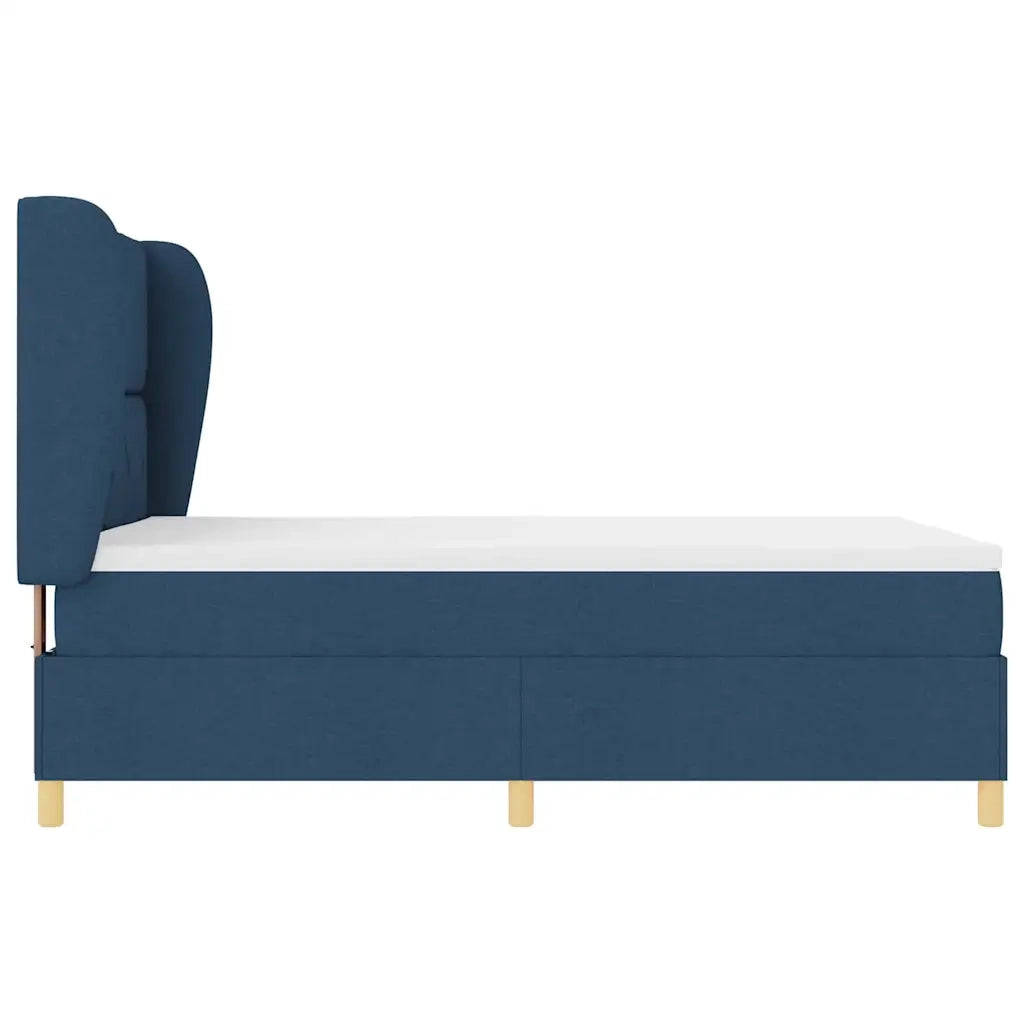 Letto a molle con testiera Blu 200 x 140 cm Tessuto 3340822