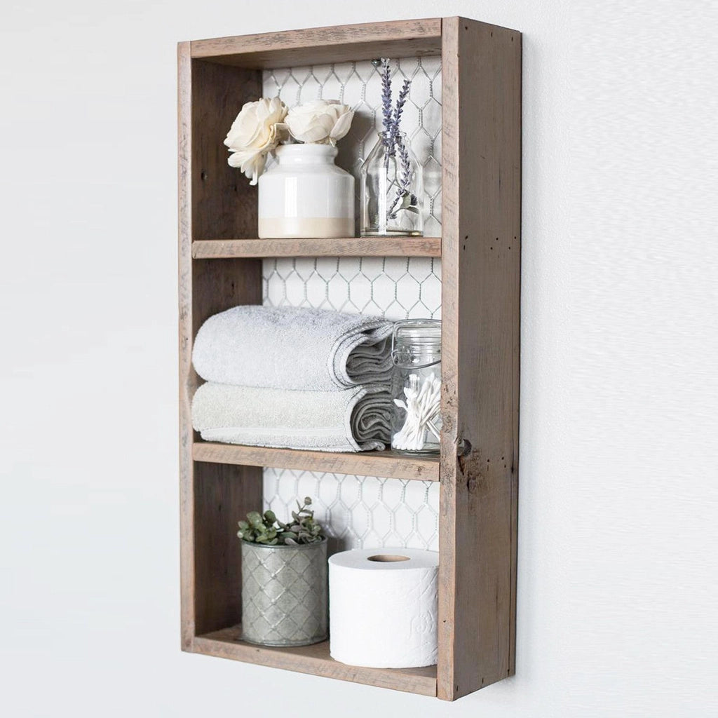 Torraca, Mensola 2 Ripiani, 30x9x60h cm Marrone Naturale