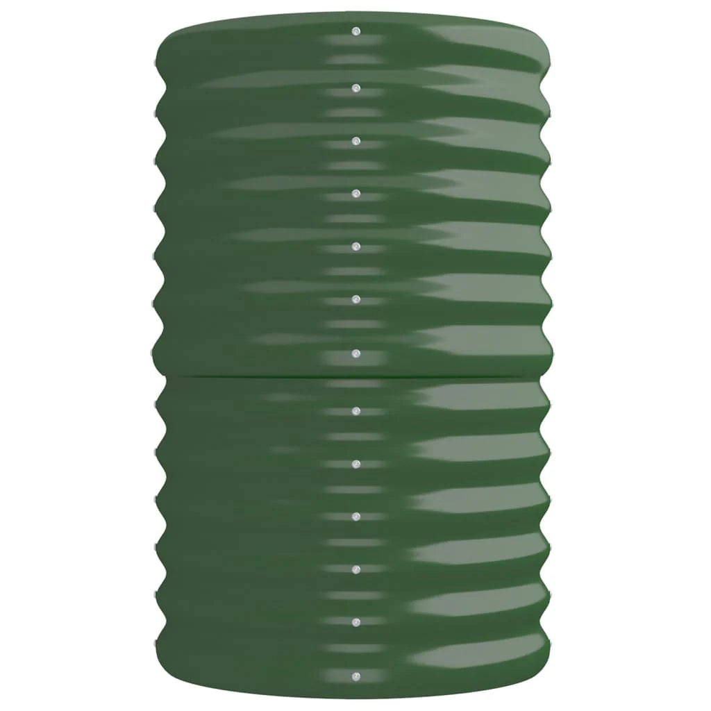Fioriera rialzata per piante e fiori adatta per terrazze e giardini acciaio verniciato a polvere 224 x 40 x 68 cm verde 02_0039599