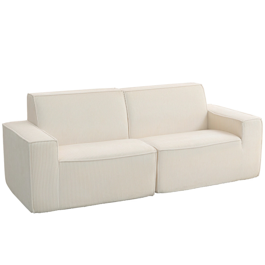 Divano 3 posti in velluto ¨C Minimal ¨C beige 230 cm
