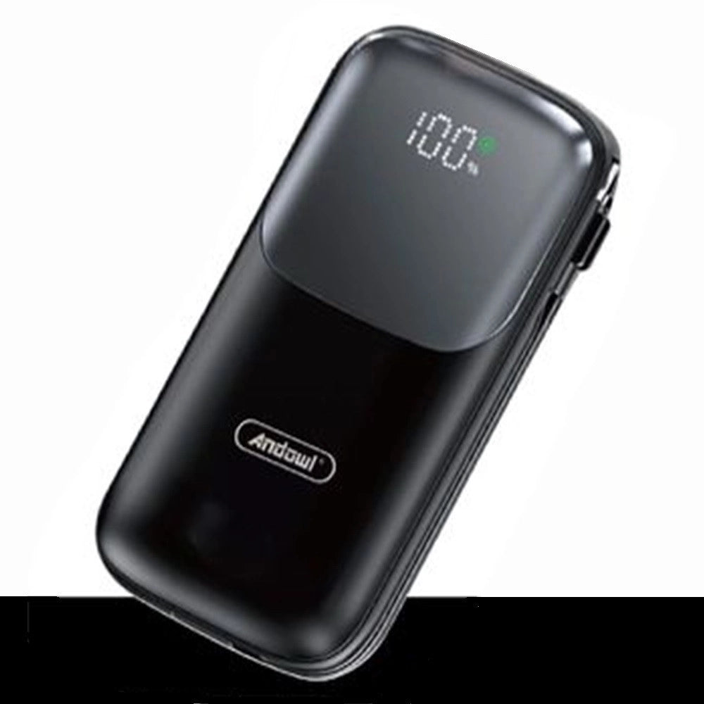 Trade Shop - Power Bank Portatile 12000mah Display Led Digitale Intelligente Cavi Integrati Q-cd017 -