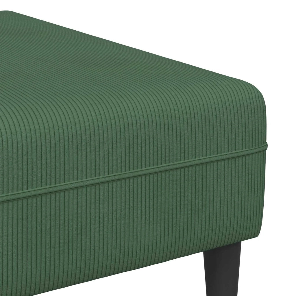 Divano Verde Scuro 250 x 188 x 76 cm Tessuto in Cords 3335136