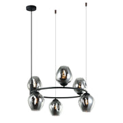 Italux Roxane lampadario moderno nero 4xE27 MDM-4046-4