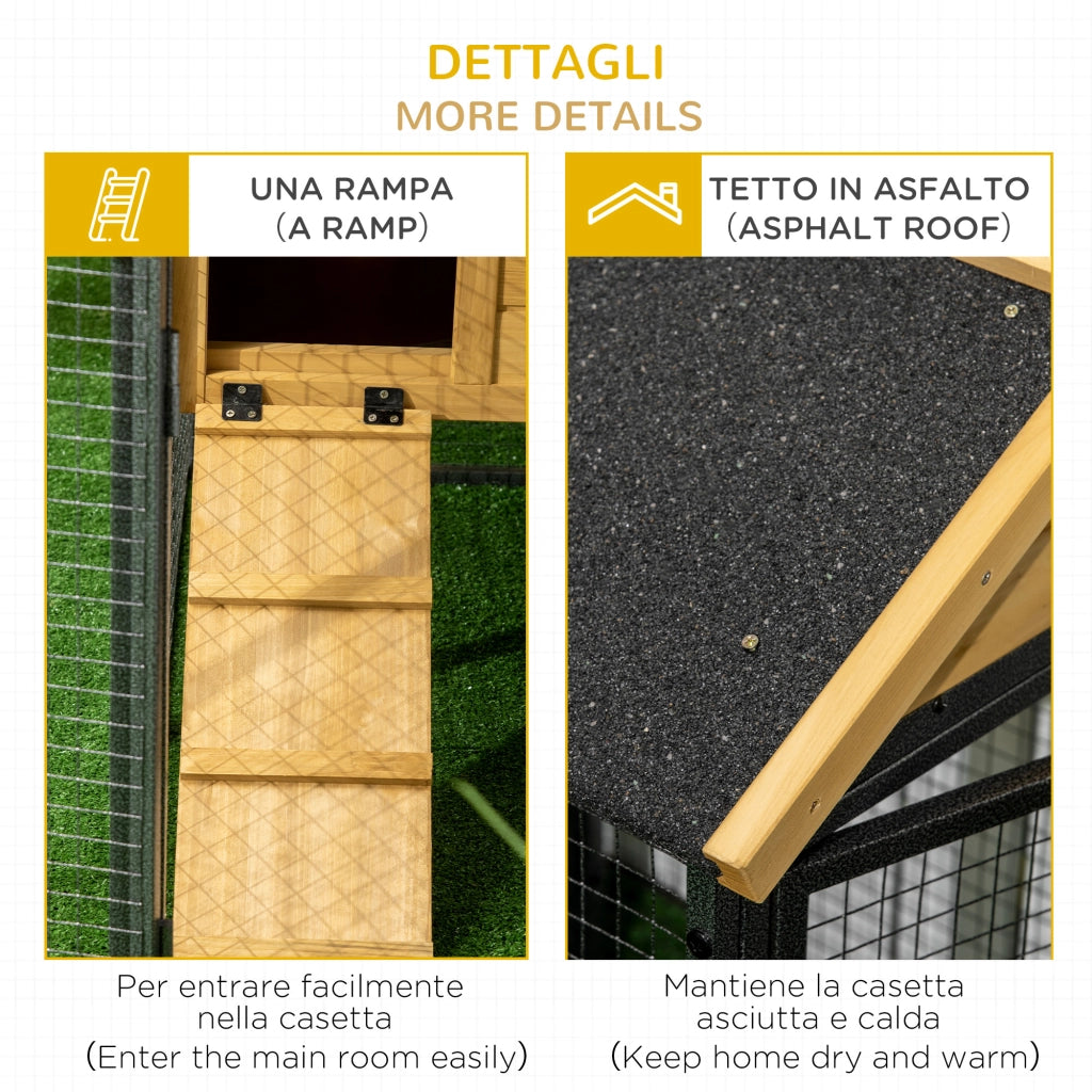 Conigliera 2 Piani da Esterno ¨C Xylo ¨C Legno Abete Acciaio 120x55.5x80cm