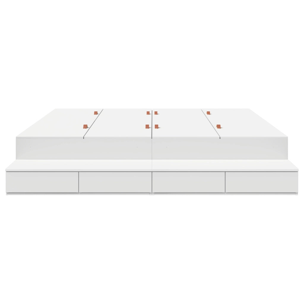 Struttura Letto con Contenitore Bianca 200x200 cm
