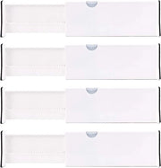 Set di 4 separatori per cassetti, organizzatori regolabili per camera da letto, bagno, cassetti, cassetti per bambini, scrivania, cucina, bianchi