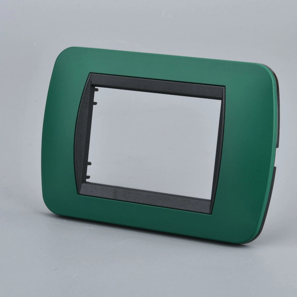 Placca Plastica Ovale MBL 3M Verde Compatibile Bticino Living