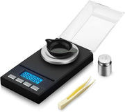 Pesa digitale millimetrica - 50 g/0,001 g precisione molto alta, scala miniatto per pesare gioielli e polveri, inclusa una pesata di calibrazione da 50 g.