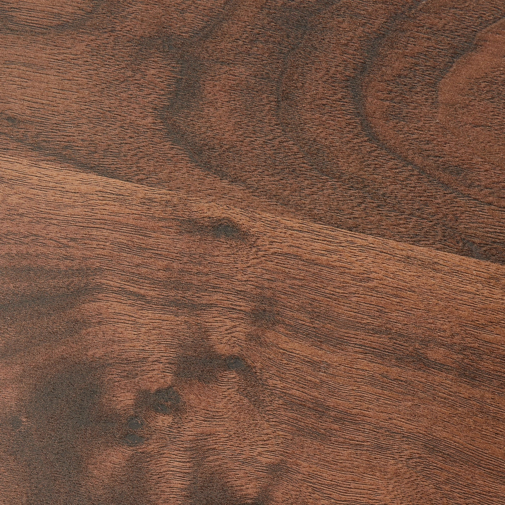 Tavolino da caffè in legno ingegnerizzato scuro Triangolo retrò Soggiorno carta stagnola simil-legno
