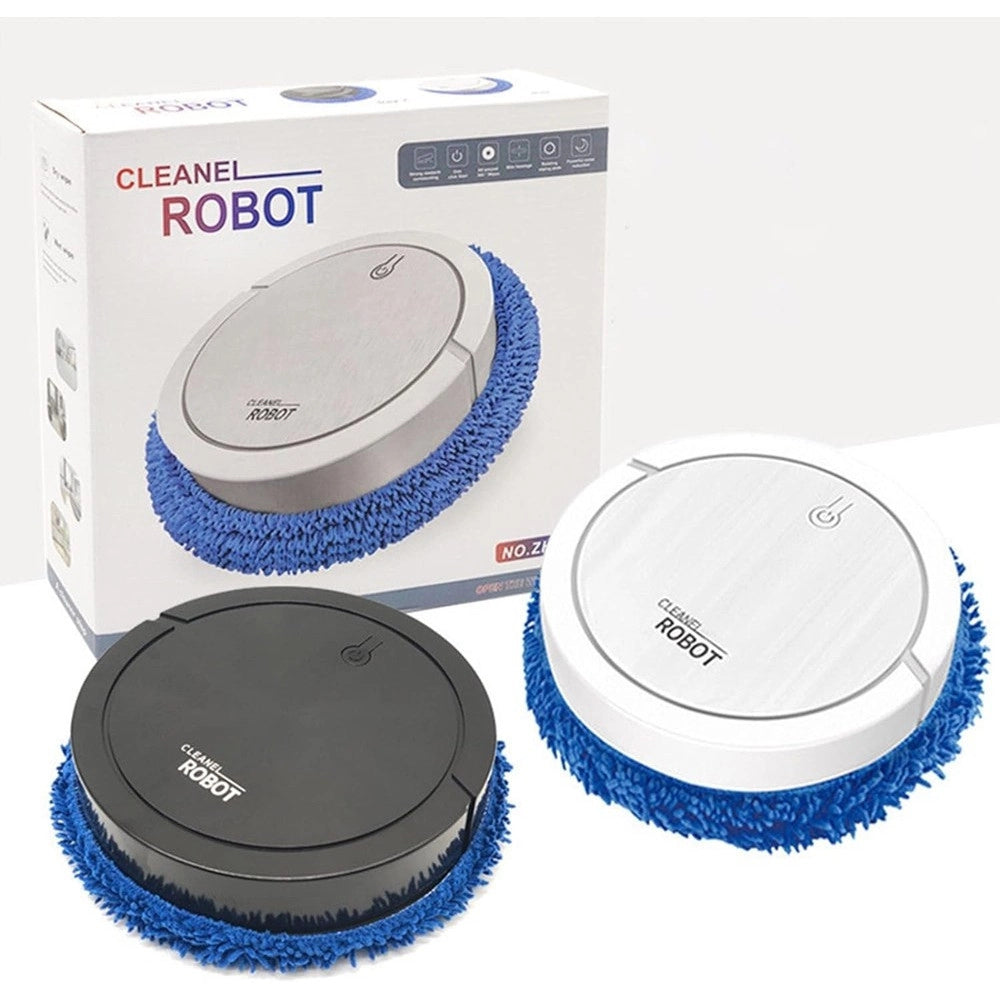 Trade Shop - Aspirapolvere Robotico Silenzioso Con Mocio Pulizia Peli Animali Impronte Sporche -