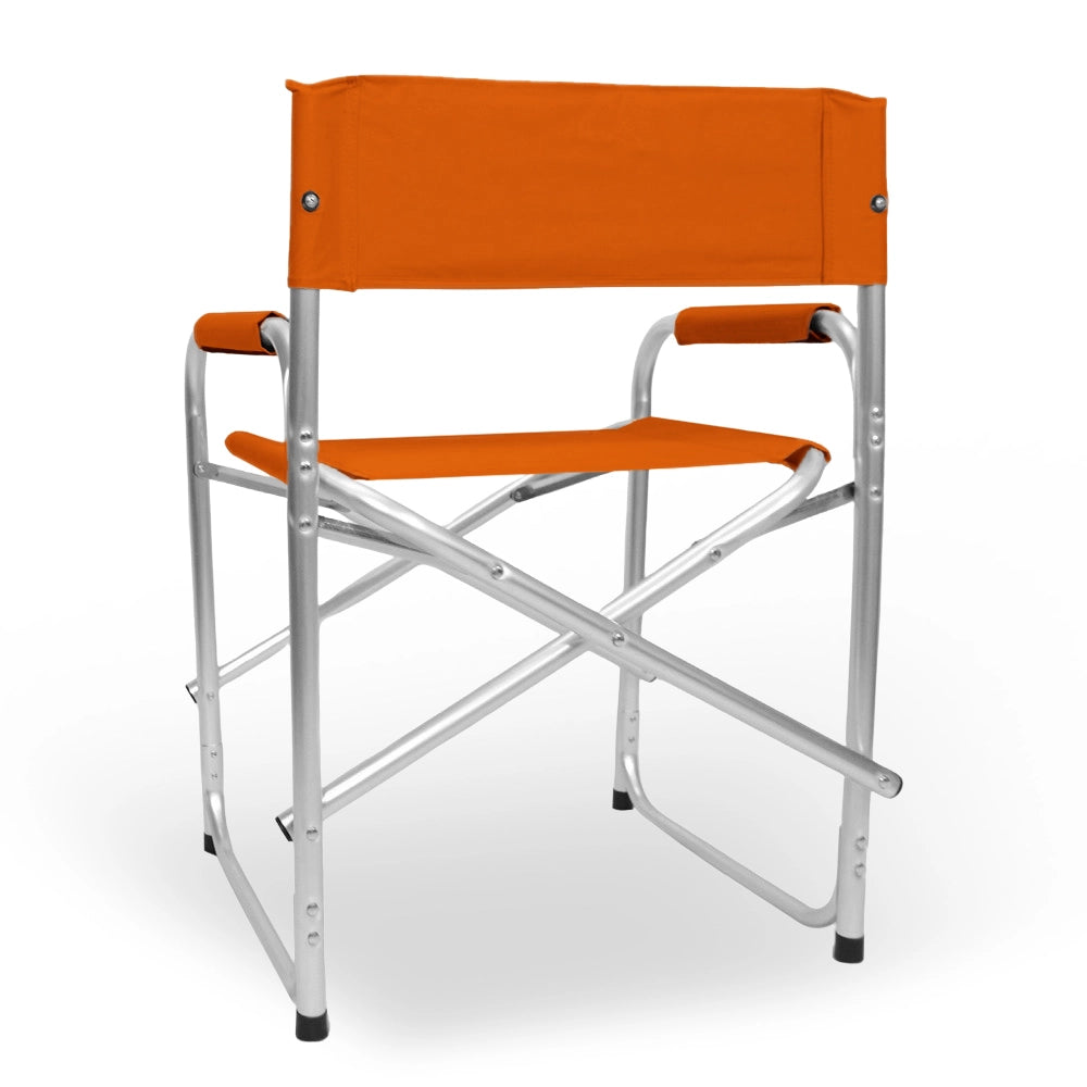 Sedia relax pieghevole Regista in alluminio rivestimento in textilene arancione