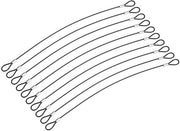 Cavo di sicurezza in acciaio inossidabile da 10 pezzi - 30 cm - Diametro 2 mm - Estremità a doppia lama - Resistente e corrosione - Cavo di sicurezza per protezione.