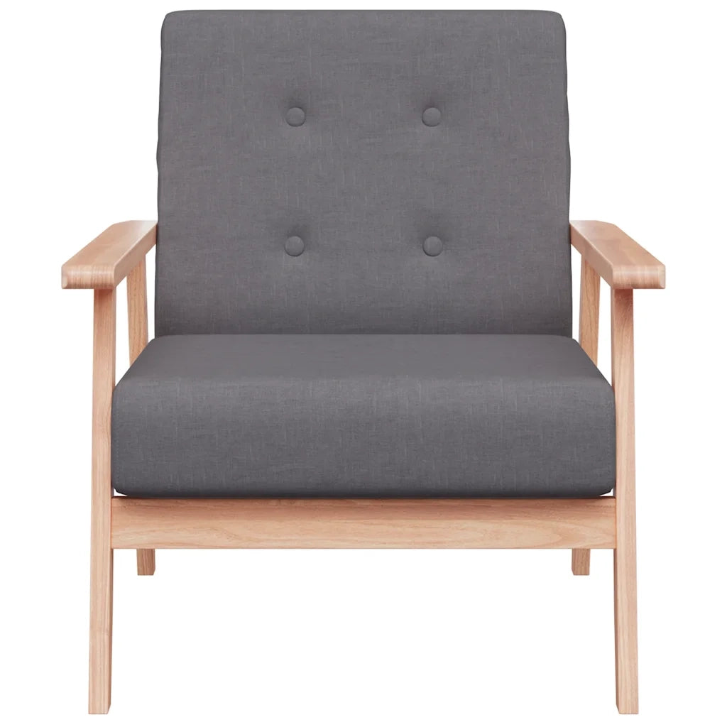Poltrona-Divano Sedia-Poltroncina Grigio Scuro in Tessuto 891258