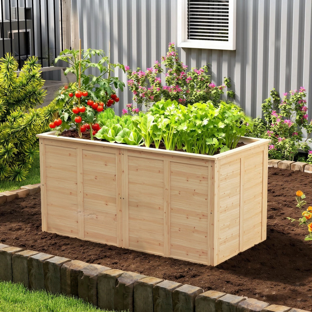 Letto Rialzato Orto Legno 152x77x77 cm ¨C Xylo ¨C Giardino Esterno con Base Aperta