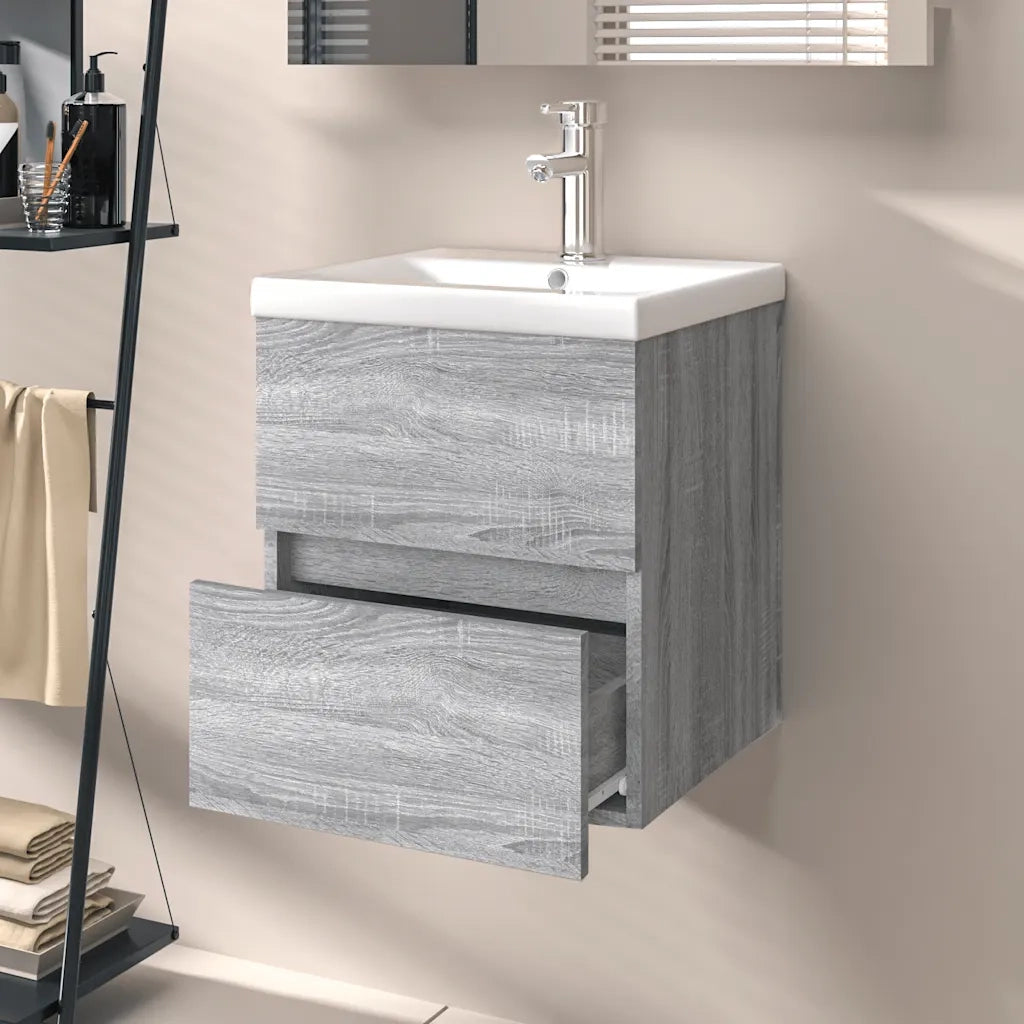 Mobile Lavabo | Armadio Lavabo Grigio Sonoma 41x38,5x45 cm in Legno Multistrato