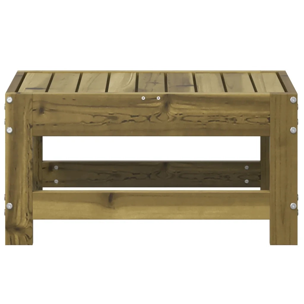 Poggiapiedi da Giardino 62x30x32 cm in Legno Impregnato di Pino 844897