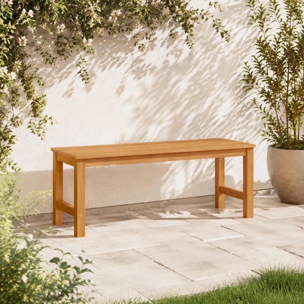 Garden Bench 114 Cm Solid Teak Wood