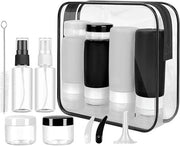 Set di 16 flaconcini in silicone per articoli igienici - Contenitori di viaggio TSA autorizzati - Accessori di viaggio impermeabili con etichette
