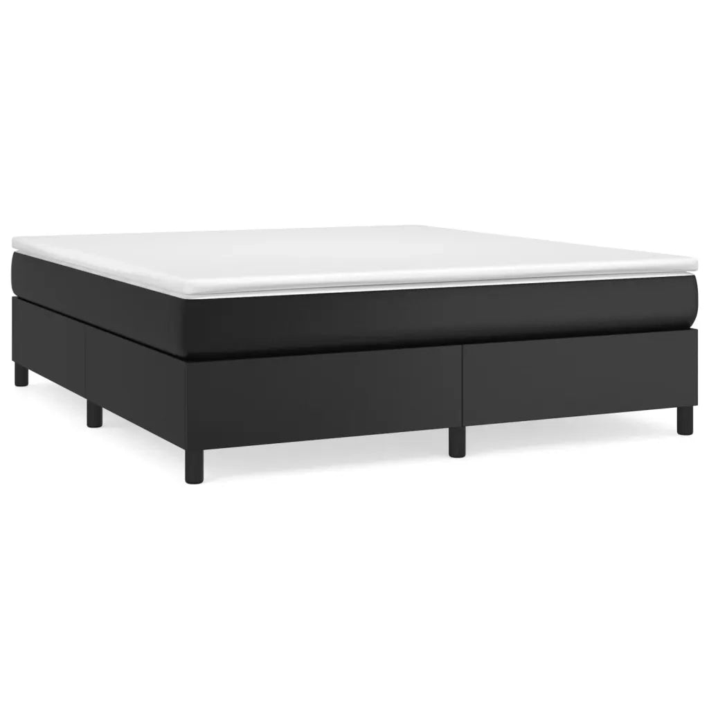 Giroletto a Molle con Materasso Nero 180x200 cm in Similpellecod mxl 99909