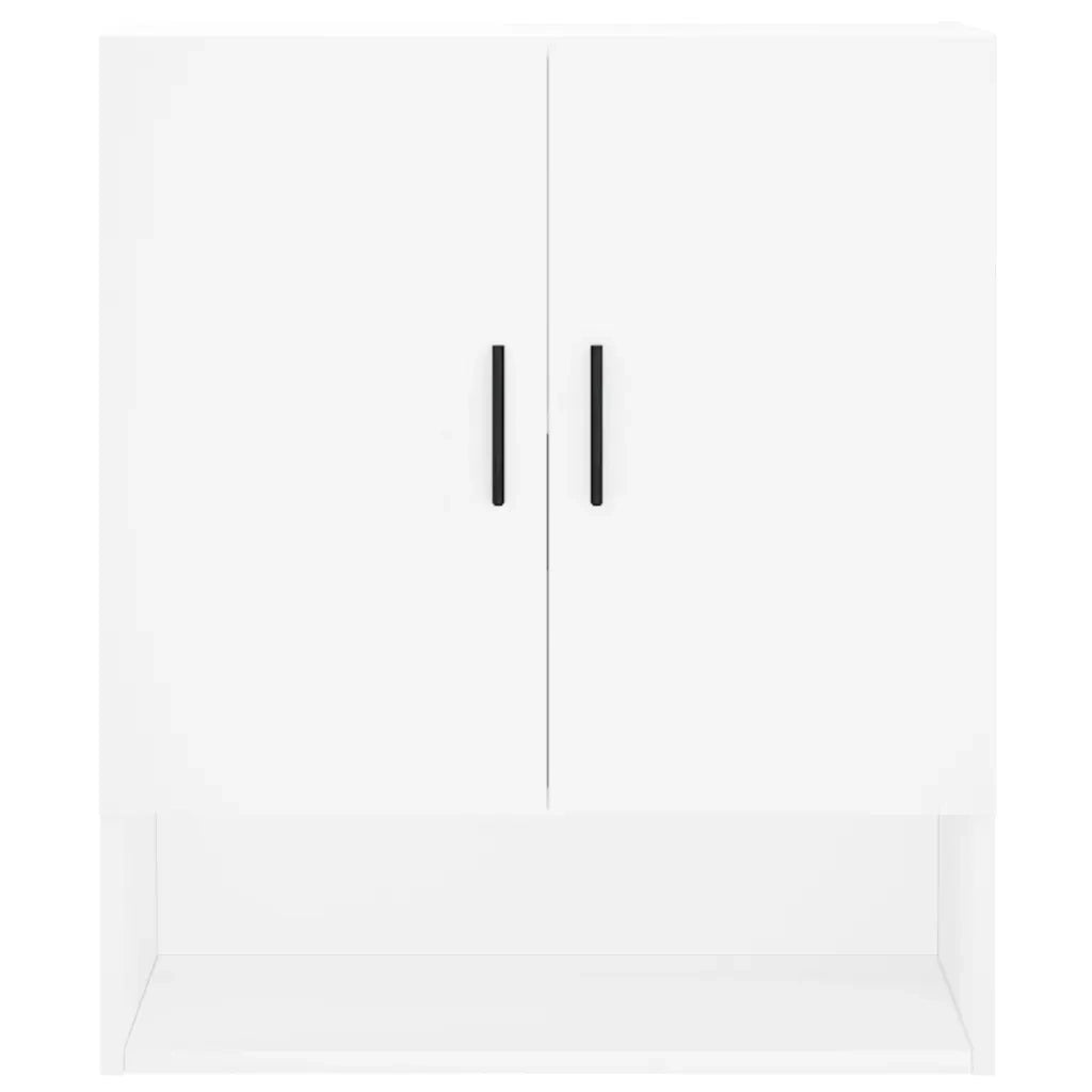 Mobiletto a muro moderno bianco 60 x 31 x 70 cm pratico contenitore decorazione d'interni legno bianco 02_0048775