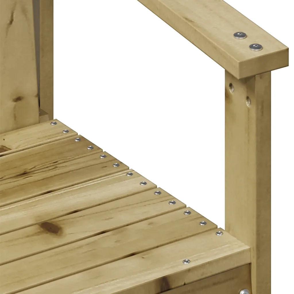 Sedia da patio-Sedia da Giardino 62x56x77 cm in Legno Impregnato di Pino