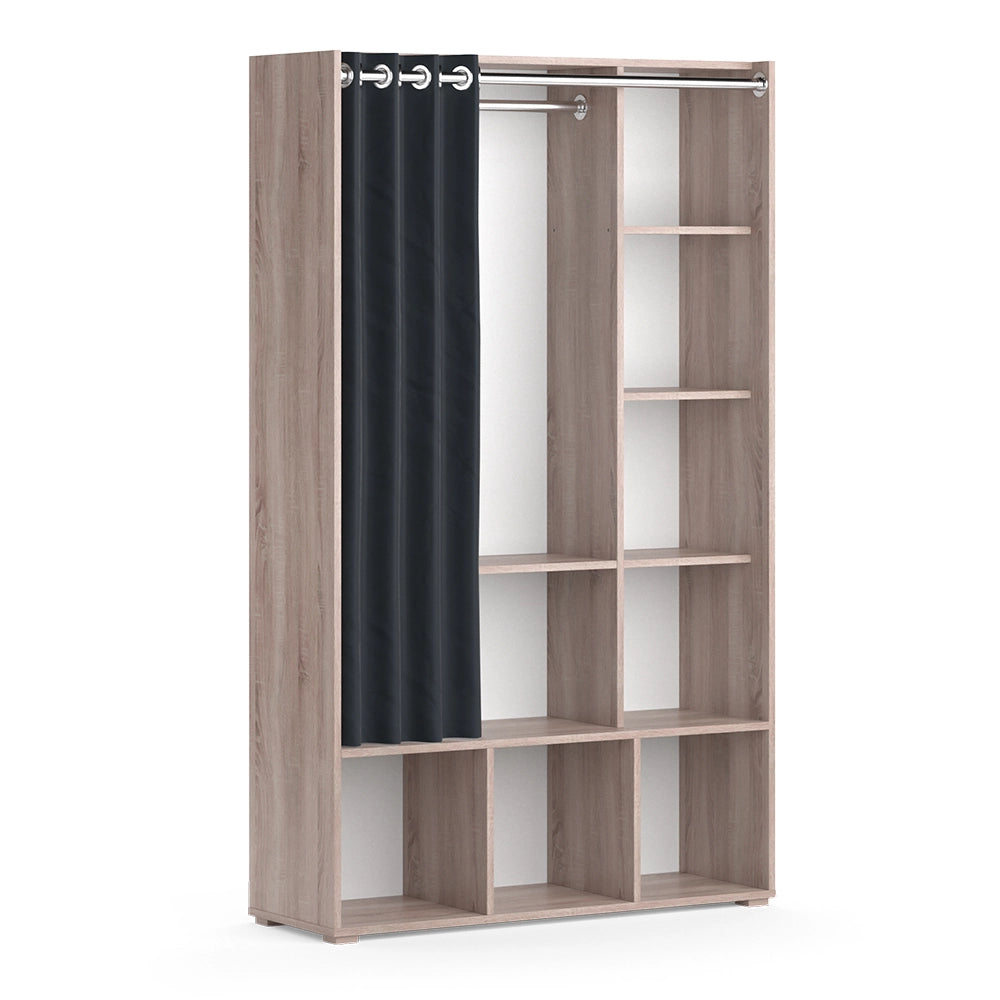 Vicco Guardaroba per bambini Sonoma 38 x 178.1 cm con appendiabiti a tenda