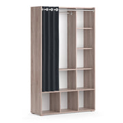 Vicco Guardaroba per bambini Sonoma 38 x 178.1 cm con appendiabiti a tenda