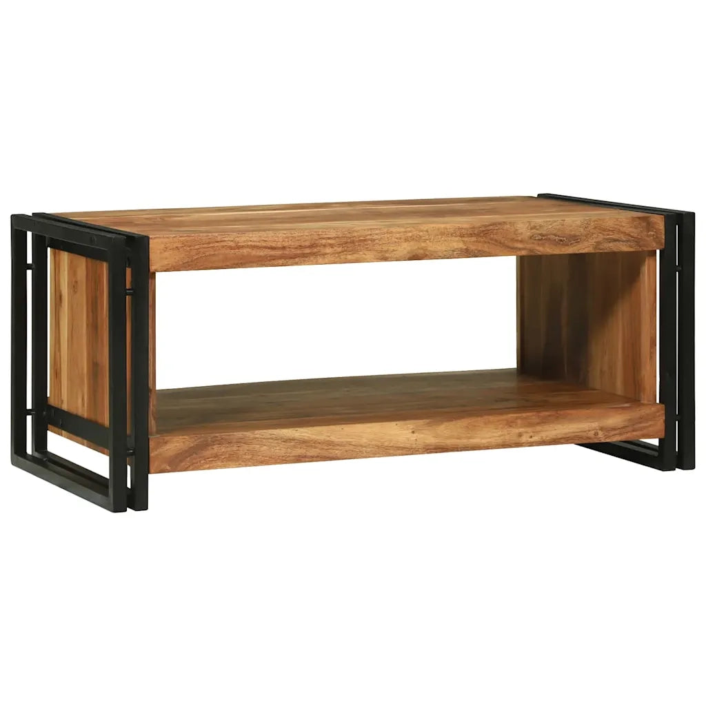 Tavolino da Salotto-Tavolino da soggiorno-Tavolo 90 x 50 x 38 cm legno massello di acacia