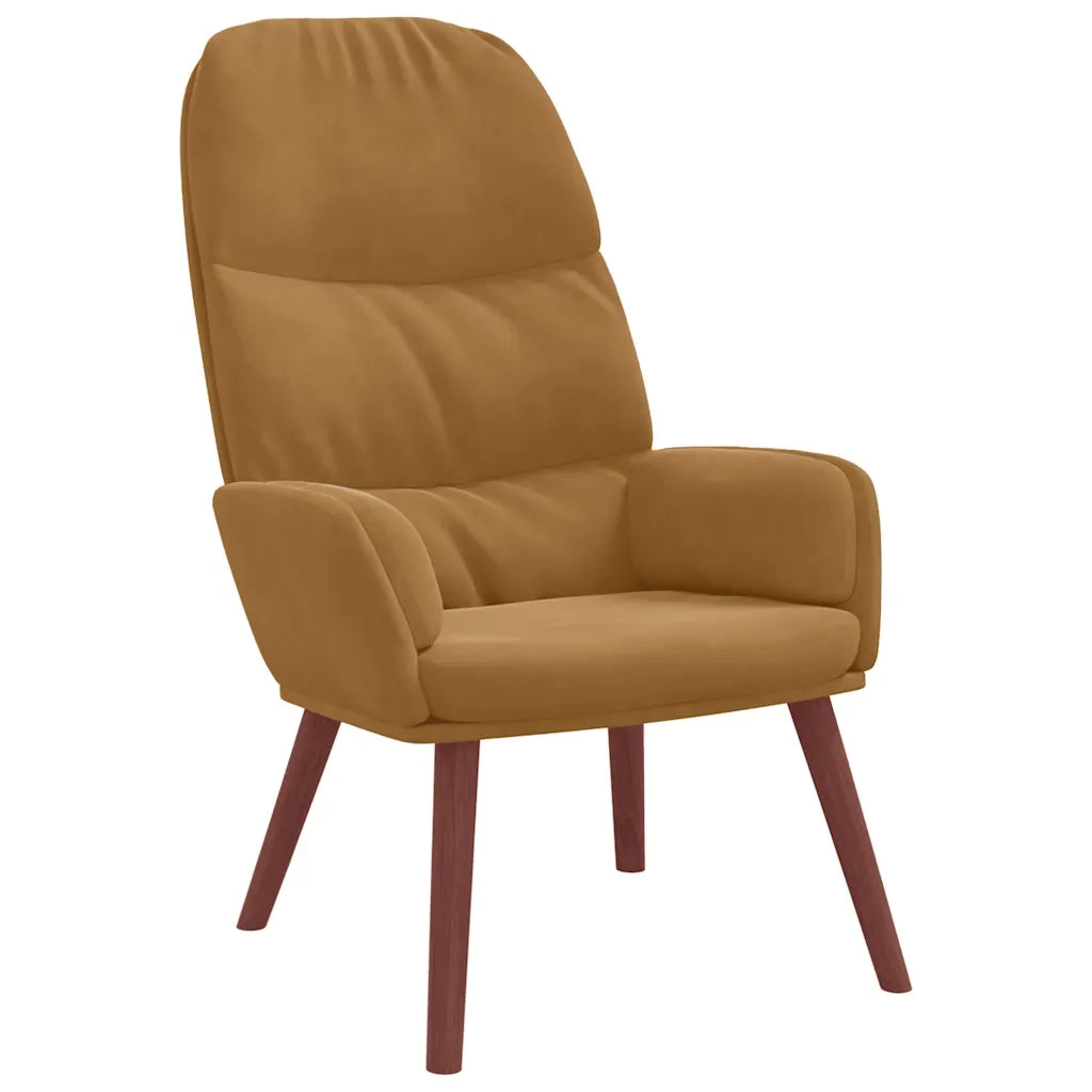 Poltrona Relax Marrone in Velluto 4102618