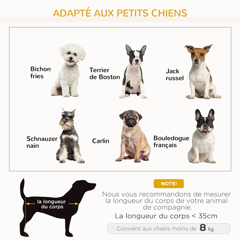 Divano per cani e animali domestici ¨C Zephmum ¨C Tessuto grigio 72x44x31 cm