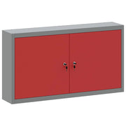 Armadio portautensili industriale con ripiani regolabili 100 x 20 x 55 cm design moderno acciaio rosso 02_0058029