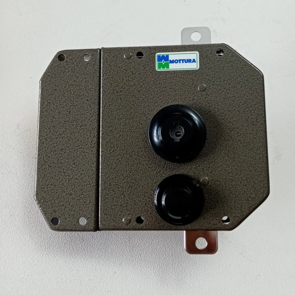 Mottura serratura ad applicare sinistra da 60mm con scrocco per porte legno e ferro