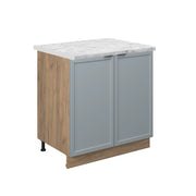 Vicco Mobile lavello cucina Blu-grigio chiaro 80 cm , PL Marmo