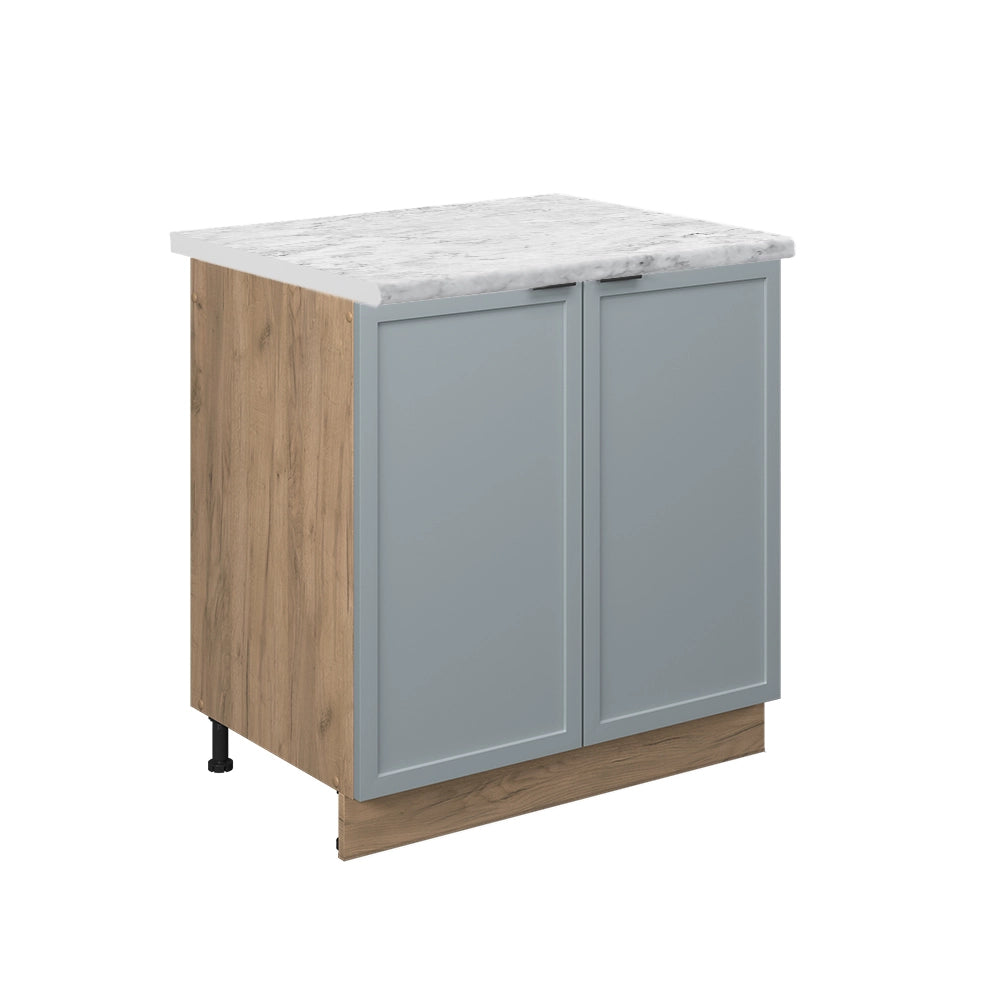 Vicco Mobile lavello cucina Blu-grigio chiaro 80 cm , PL Marmo