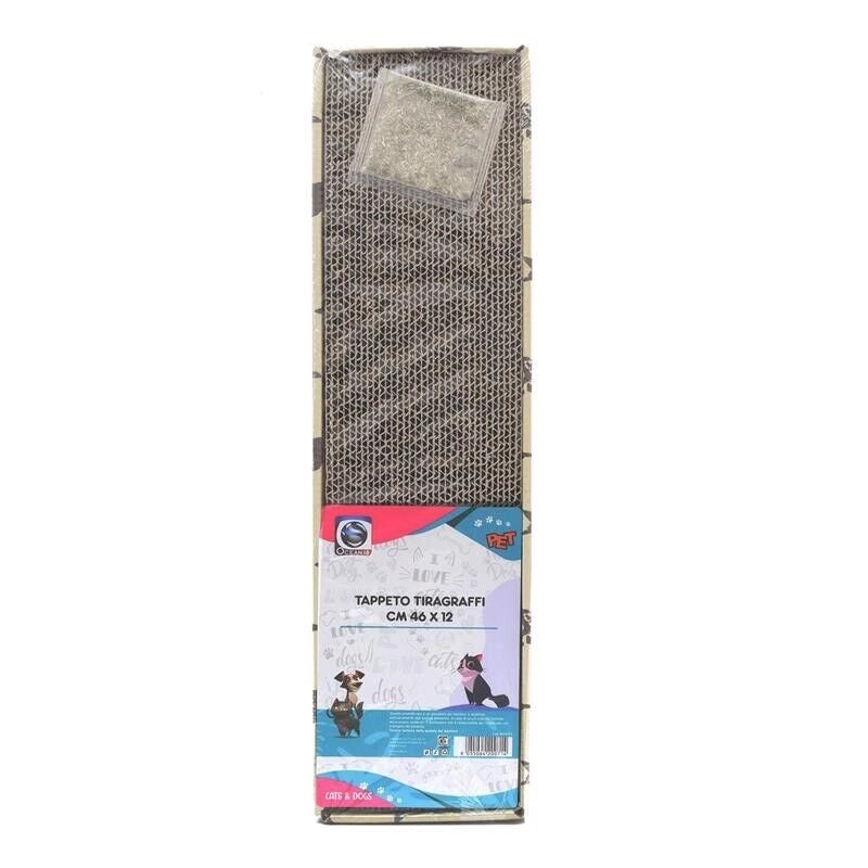 TAPPETO TIRAGRAFFI PER GATTI IN CARTONE ONDULATO 46 X 12 CM