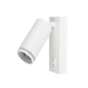 Trade Shop - Applique Da Muro Orientabile Con Interruttore On/off Con Attacco Gu10 In Alluminio Mr-02 - Bianco