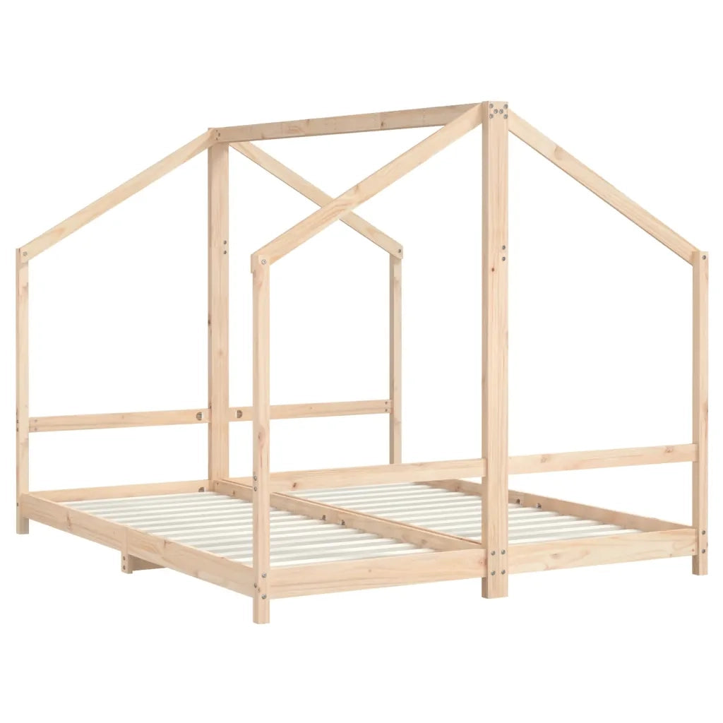 Giroletto per Bambini | Letto Infantile | Lettino 2x(80x200) cm in Legno Massello di Pino