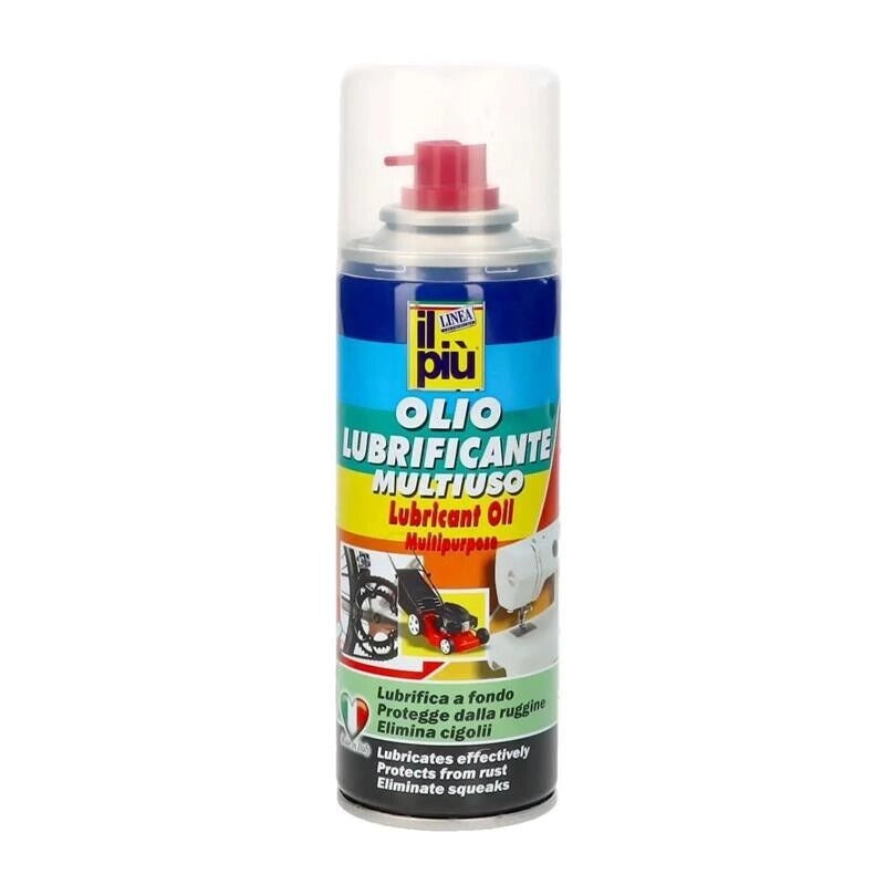 OLIO LUBRIFICANTE SPARY PROTEGGE DALLA RUGGINE RIMUOVE I CIGOLI OTTIMA PER INGRANAGGII E CERNIERE 200 ML