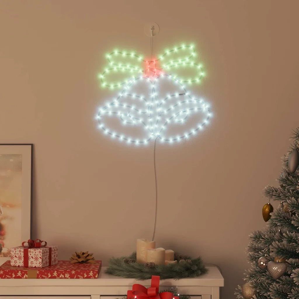 Campana di Natale con 144 LED Multicolore 57 x 47,5 cm PVC