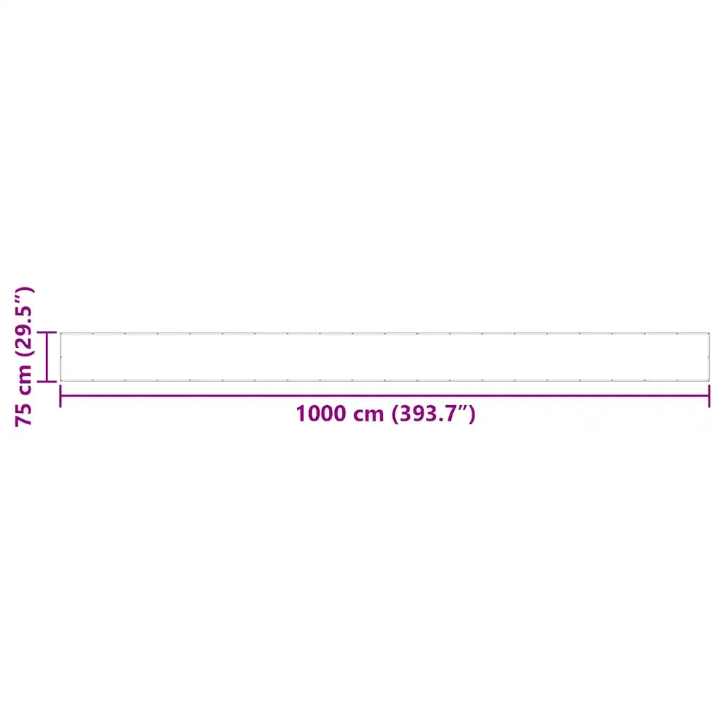 Paravento per Balcone Striscia Gialla e Bianca 75x1000 cm CFW9692992