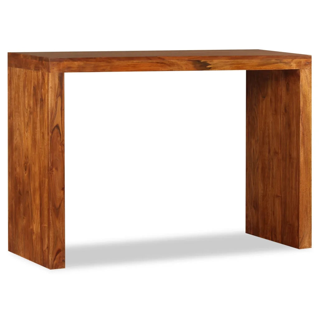 Tavolo Consolle in Legno Massello Finitura Ambra 110x40x76 cm 244671