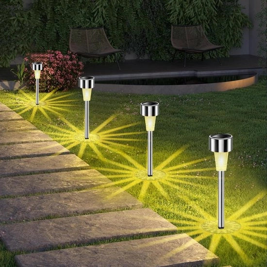 12 pezzi di lampade da giardino - IP44 impermeabili - decorazione del giardino - illuminazione esterna - patio - cortile interno - terrazza - illuminazione paesaggistica