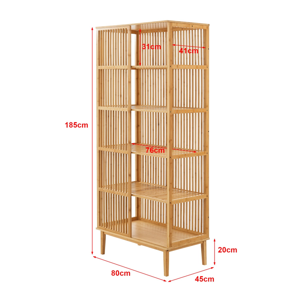 Set Organizzatore Guardaroba in Bambù 1 Armado Aperto e 2 Scaffali [en.casa]