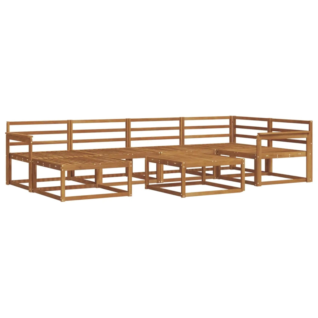 Set di divani da esterno 7 pcs Naturale