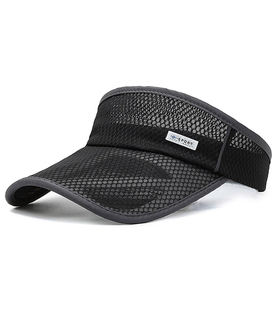 VISIERA - SPORT MODERN | Protezione Solare Unisex | Visiera Larga Rinforzata | Rete Ventilata | Regolazione Elastica, Chiusura