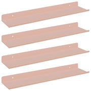 4 pz Mensola | Ripiano | Scaffale sospesa Rosa 40 x 8,5 x 2,5 cm Acciaio