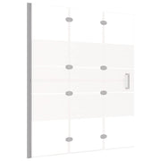 Box doccia pieghevole parete divisoria per vasca parete doccia cabina per vasca bagno casa interno ESG 120 x 140 cm bianco 02_0002012