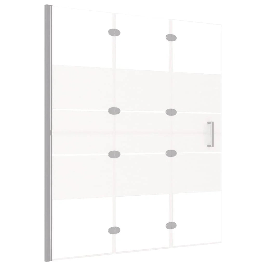 Box doccia pieghevole parete divisoria per vasca parete doccia cabina per vasca bagno casa interno ESG 120 x 140 cm bianco 02_0002012