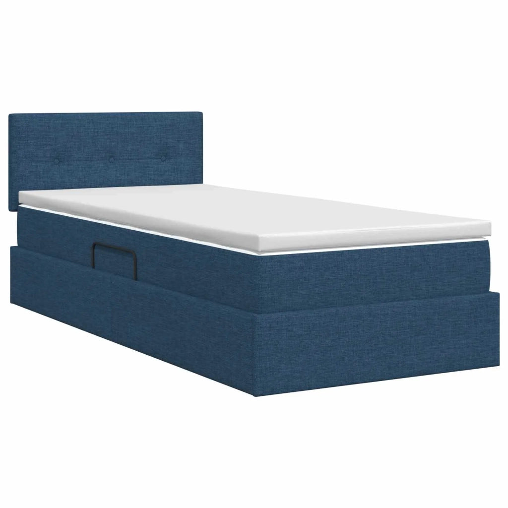 Letto con contenitore e materasso Blu 90 x 200 cm Velluto 3458600